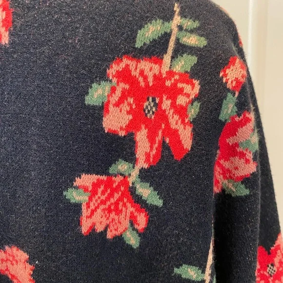 Draper James RSVP Women’s Cardigan Sweater 1X Black Floral Print NWT Plus Size - Picture 5 of 10